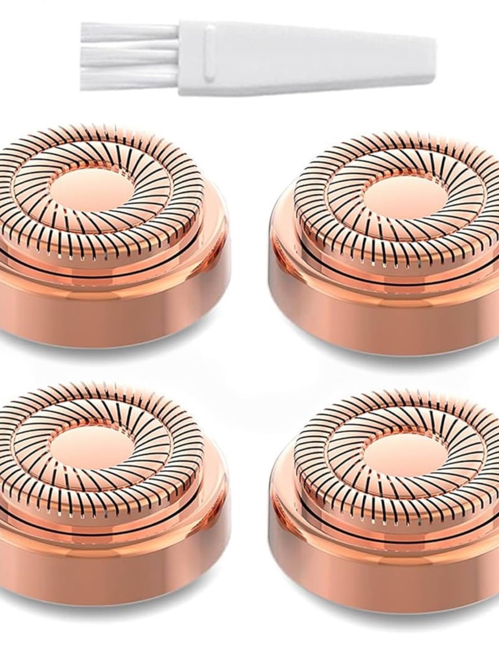 Replacement Rose Gold Rotary Shaver Heads (4-Pack)